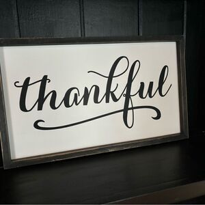 THANKFUL Wooden Sign